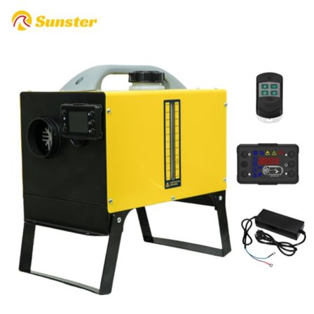 Sunster 8KW Dieselvärmare Parkeringsvärmare Webasto 12/24V 110-240V Bilvärmare Med LCD-brytare & Fjärrkontroll För Bil Släpvagn Lastbil Utomhus
