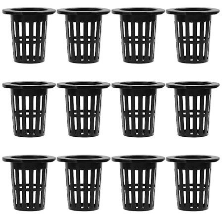 50 stk svarte blomsterpotter nettkurver hydroponiske nettkurver