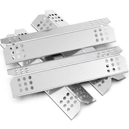 4-pak 38,1 cm Universal Varmespreder, Universal Flavorizer Bar Reservedele, Kompatibel med de fleste gasgrillmodeller, Grillvarmeplader (Rustfrit stål