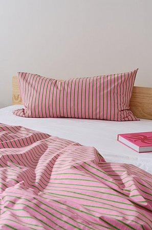 Jotex - Tyynyliina 50x90 Cm Orgaaninen Roosa/vihreä Roosa/vihreä - SIMA - Osta Tyynyliinat Jotex