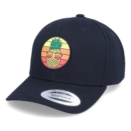 Kinder Kiddo Cap - Schwarz adjustable Cap - Kinder Pineapple Sunset Patch Black Adjustable @ Hatstore