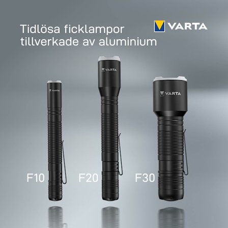 Aluminium Light F10 Pro flashlight, inc. 2x AAA
