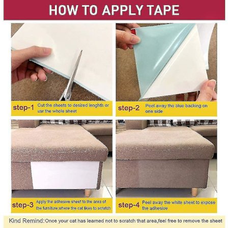 Kattenskratch-avskrekkende tape, 8 stk møbelbeskytter, klar gjør