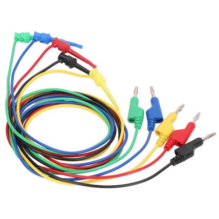5 stk. banan testledning multimeter kabel ledning 30VAC 60VDC 15A vedlikehold