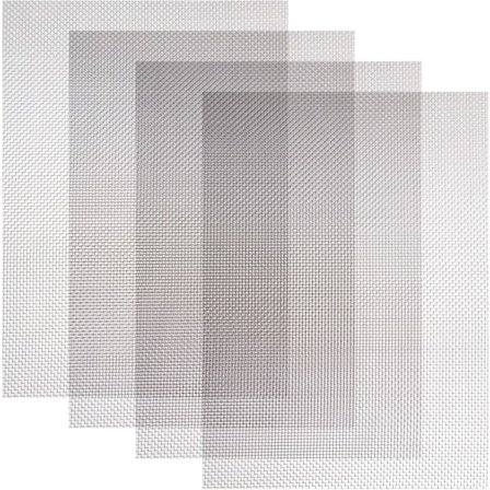 Metall Grillnett Anti Gnager Nett Rustfritt Stål Metall Grill Anti Insekt 20 Mesh 300 x 210 mm For Ventilasjon Filtrering 4 Stykker