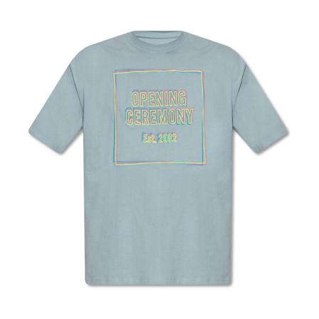 Opening Ceremony, T-shirt with logo Blauw, Heren, Maat:S