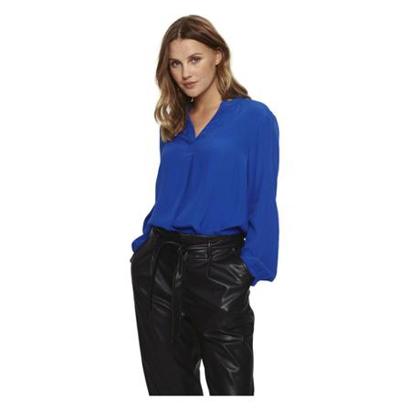 Saint Tropez AgnesSZ LS Bluse Blå, Dame