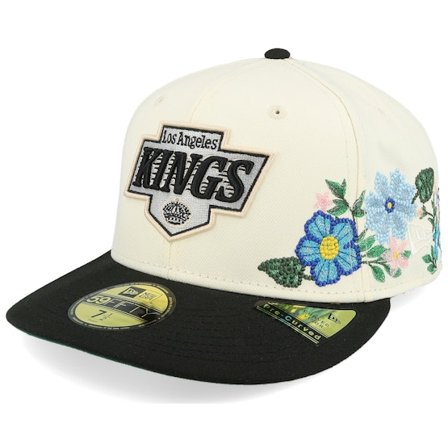 New Era - White fitted Gorra - Los Angeles Kings Tonal Florals Off White/Black/Green UV Fitted @ Hatstore