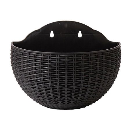 Seinään asennettava kukkaruukku, puoliympyrän muotoinen istutusastia sisä- ja ulkokäyttöön