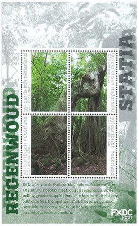 St. Eustatius - Regnskoven - Postfrisk miniark