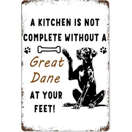 Sjove Grand Danois Køkken Metal Skilte, Sjove Grand Danois Gaver Tin Skilt, Grand Danois Dekoration Til Køkken, Grand Danois Gaver Til Kvinder 