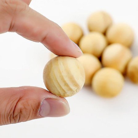 50 stk Naturlige Cedertræskugler Mølkugler Til Skuffer Opbevaringsbokse Skabe