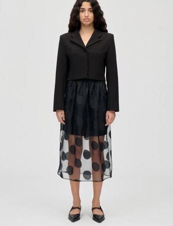 STINE GOYA 2460 Dotted Organza, Elasticated Wa - Black - S