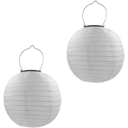 Qedertek Lanterner Solar Utendørs 20 cm Solar LED Lanterne Vanntett Nylon