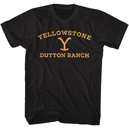 Yellowstone Herr T-shirt logotyp Dutton Ranch Svart Vuxen Kortärmad T-shirt Grafiska T-shirts