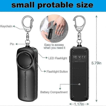 Anti-ulv Alarm 2 stk. - Sort-pink