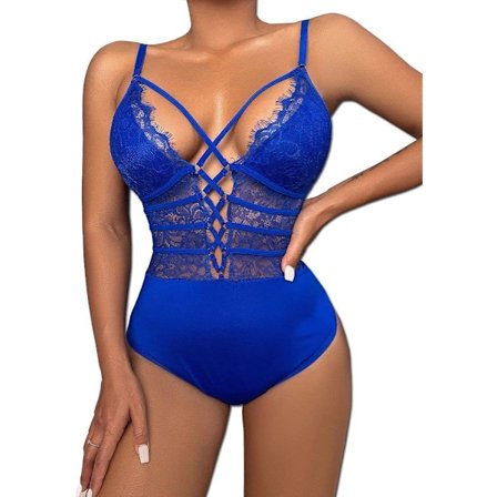 2025 Senaste Modell Damen Sexig Body En Del Babydoll Underkläder Spets Teddy Negligé