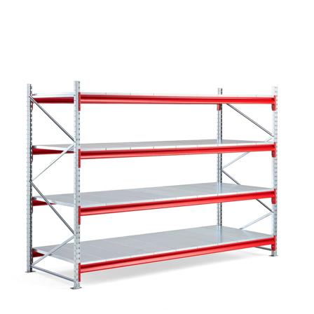 Lagerhylla, grundsektion, 2000x2800x1000 mm, 4 plåthyllplan