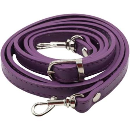Läder Cross Body Rem, Justerbar Axelremsväska med Spännen, Handväska Kedjeersättning för Messenger, Satchel (Lila)