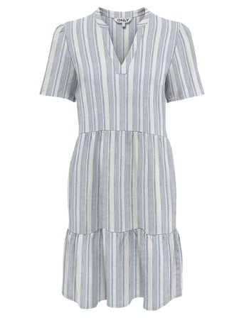 ONLY | Onltiri-Caro S/S V-Neck Lin Dress Cc Pnt | L