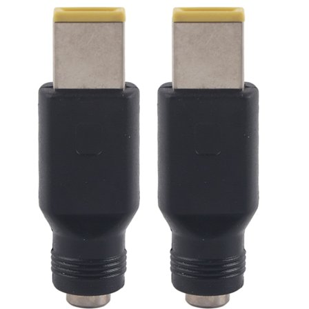 2 stk. Laptop Strømadapter Hode 5,5 x 2,1 mm Hunn til 11 x 5,0 mm Hann Firkantet Passer for Lenovo Notebook