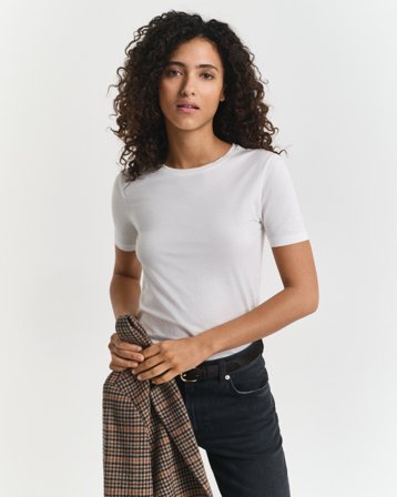 GANT Damen Leichtes T-Shirt aus Baumwolle (XXXL) Weiß