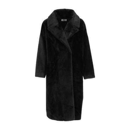 Betta Corradi, Single-Breasted Coats Zwart, Dames, Maat:S