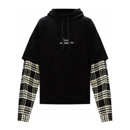 Dolce & Gabbana Logo Hooded Sweatshirt Sort, Herre Hættetrøjer