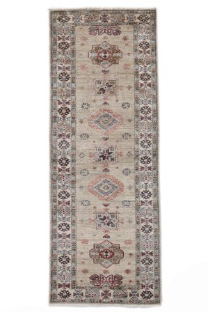 87X236 Tapis Kazak Ariana D'orient De Couloir Marron/Orange (Laine, Afghanistan) Carpetvista