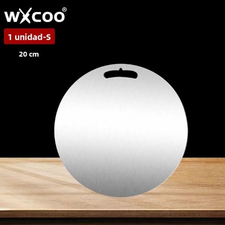 S 20 Dobbeltsidet Skærebræt til Køkkenet i Naturlig Bambus eller Rustfrit Stål til Grøntsager, Frugt og Kød