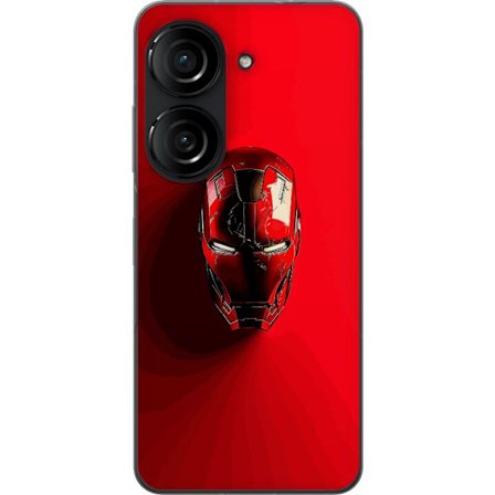 Kompatibelt Mobildeksel til Asus Zenfone 10 Marvel Iron Man maskeplakat Avengers Tony Stark rød hjelm superhero retro tegneserie fanart design kunst