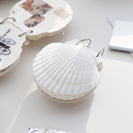 Notatbok med naturlig skallomslag - Hav-tema journal 6-7cm