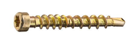 Grabber LTX28CH200 Listskrue med bits, gulkrom 3,3 x 28 mm, 200-pakning, Innfesting