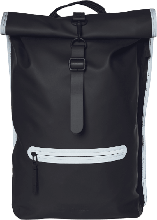 Rains Rolltop Rucksack Reflective everyday backpacks Black One Size
