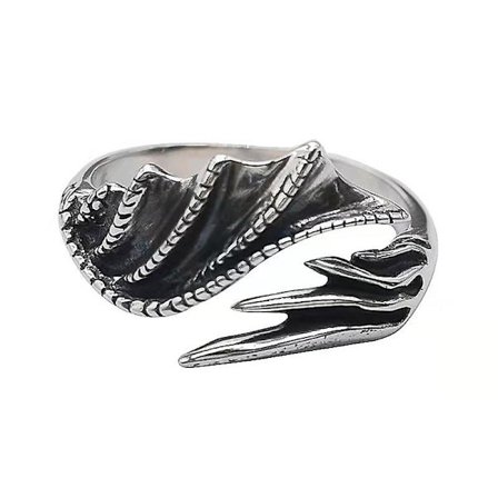 925 Silver Retro Hantverk Kreativ Design Öppen Unisex Ring - Thai S