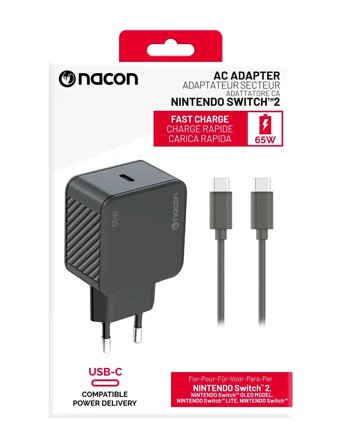 NACON Switch 2 A/C Adaptor - Black - ONE SIZE