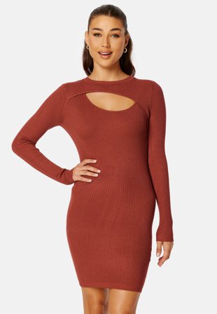 ONLY-Liza L/S Peek-A-Boo Dress-L