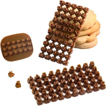 Leire Bokstav Stempelsett, Små Alfabet Bokstav Stempler kompatible med Leire med Kombi