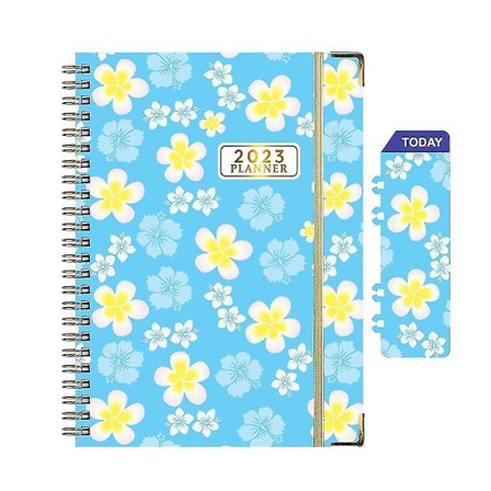 Planeringsanteckningsbok, veckovis månadsplanerare, 8,4 tum x 6 tum, spiralplaneringsanteckningsbok med bokmärke