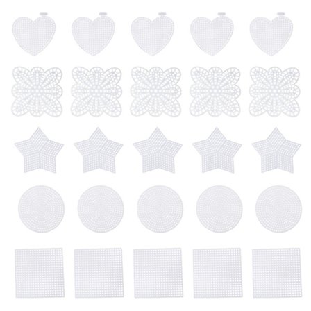 50 st Mesh Plast Canvas Ark Korsstygn Sömnad Plast Canvas Ark för Broderi Akrylgarn Hantverk Stick- och Virkprojekt DIY Underlägg