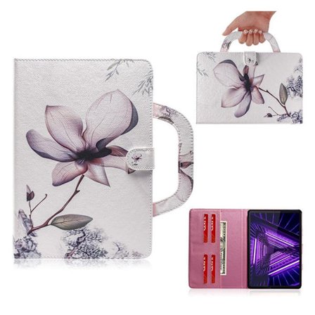 Lenovo Tab M10 FHD Plus käsin pidettävän kuviollinen nahkakotelo - Kukka