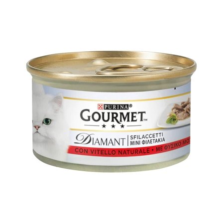 Purina Gourmet Diamant Sfilaccetti Con Vitello Naturale Per Gatti