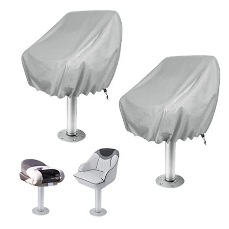 2-pak overtræk, vandtæt udendørs piedestal ponton kaptajn bådbænk stoleovertræk, Oxford stof ror stoleovertræk - perfekt