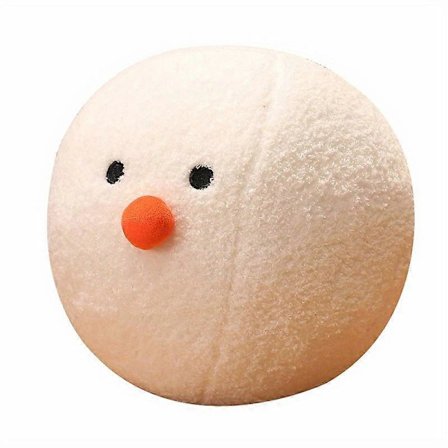 Vit Snöboll Dukke Pude Snemand Plyslegetøj Bold Dukke Tegneserie Blød Sød til Børn