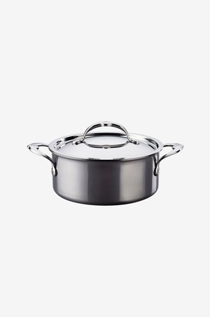 Hestan - Gryta med lock NanoBond Ø 20 cm, 2,8 liter - Krom - Grytor & kastruller - Från Homeroom