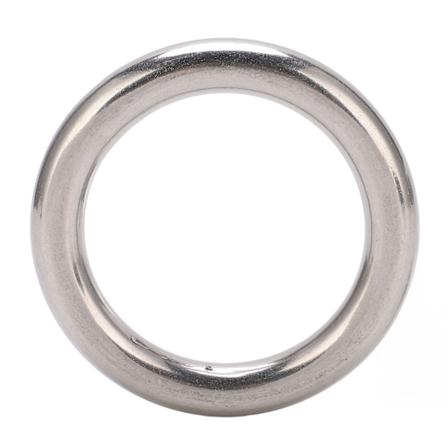 Sveiset rund ring i rustfritt stål 10x50mm for navigasjon, dykking, hengekøyer og vesker