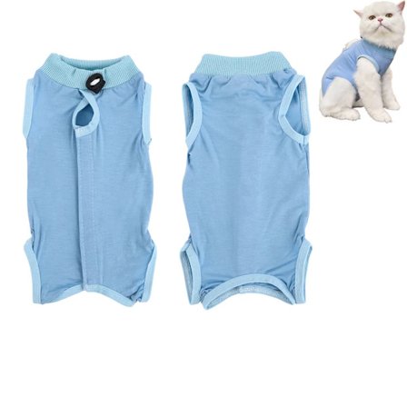 Katte-bodystocking efter operation, genoptræningsdragt, tøj, modal, genoptræningsdragt, kastration, sterilisation, fravænning, slikbeskyttelse, dragt 