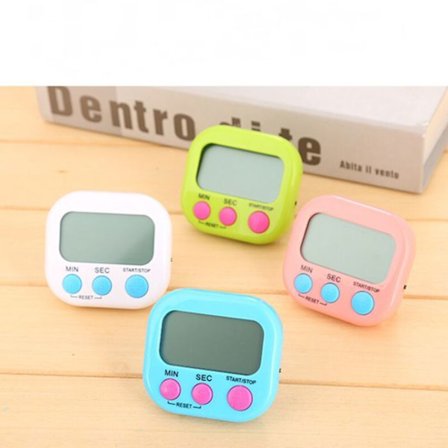 24-timmars Kökstimer, 4 st Barn Timer, 4 Färger Digital Stoppur med Stor Knapp Alarmklocka)