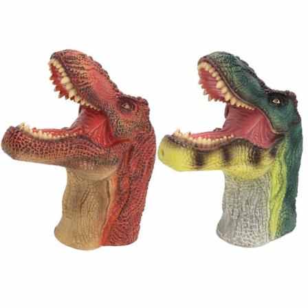 Handdockor Realistiska Dino Head Form Gummi För Barn 2 Pack