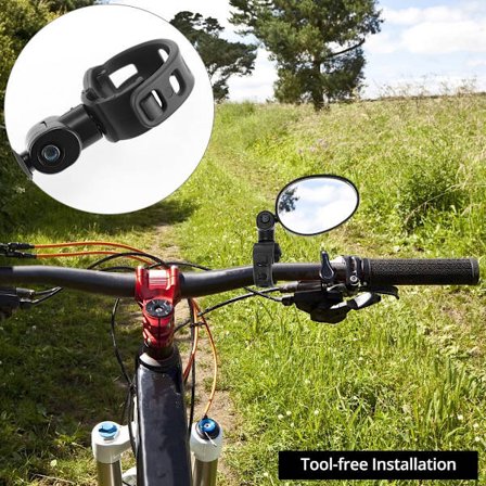 1 stk. - cykelspejle - bakspejl - konvekst spejl